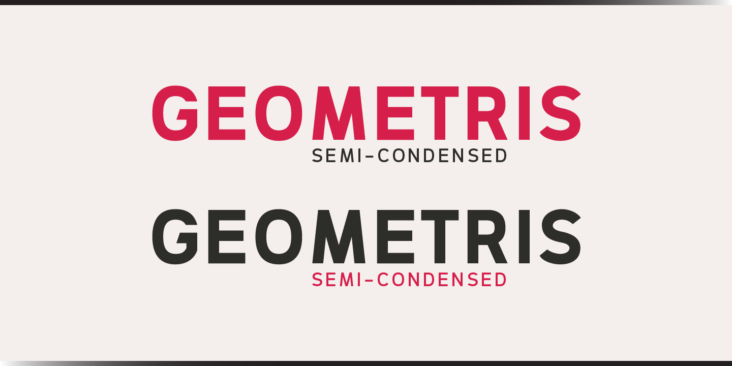 Шрифт Geometris Semi-Condensed